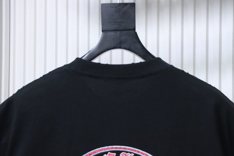 Chrome Hearts Scroll Sanskrit Heavy Craft Embroidered Short Sleeve T-Shirt Style 2