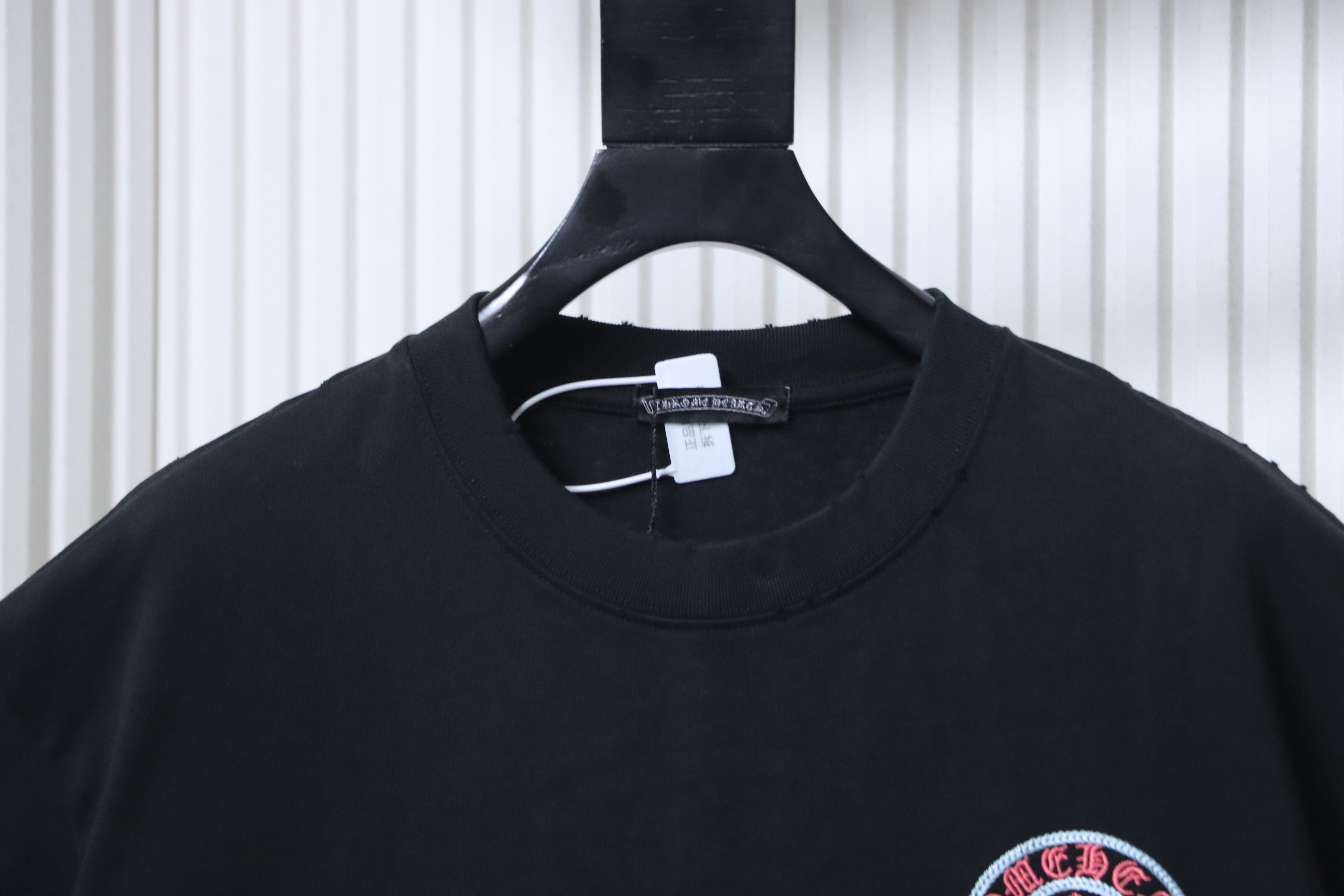 Chrome Hearts Scroll Sanskrit Heavy Craft Embroidered Short Sleeve T-Shirt Style 2