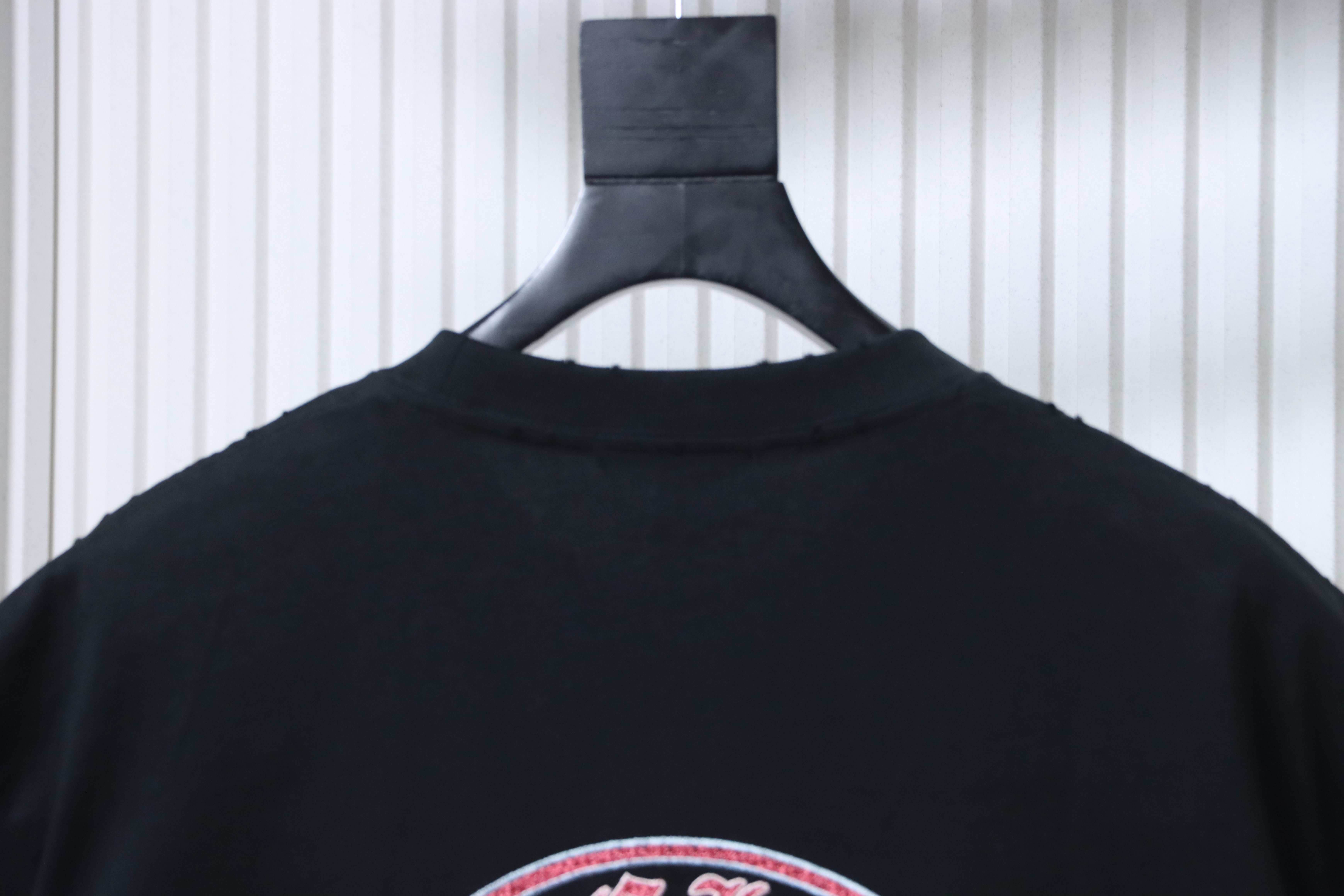 Chrome Hearts Scroll Sanskrit Heavy Craft Embroidered Short Sleeve T-Shirt Style 2