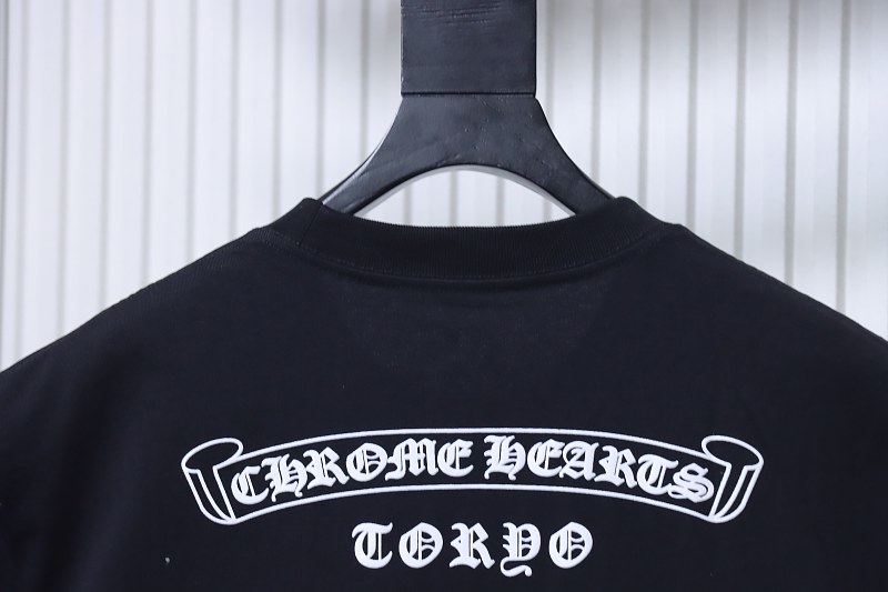 Chrome Hearts Scroll Sanskrit Print CH Short Sleeve T-Shirt Style 2
