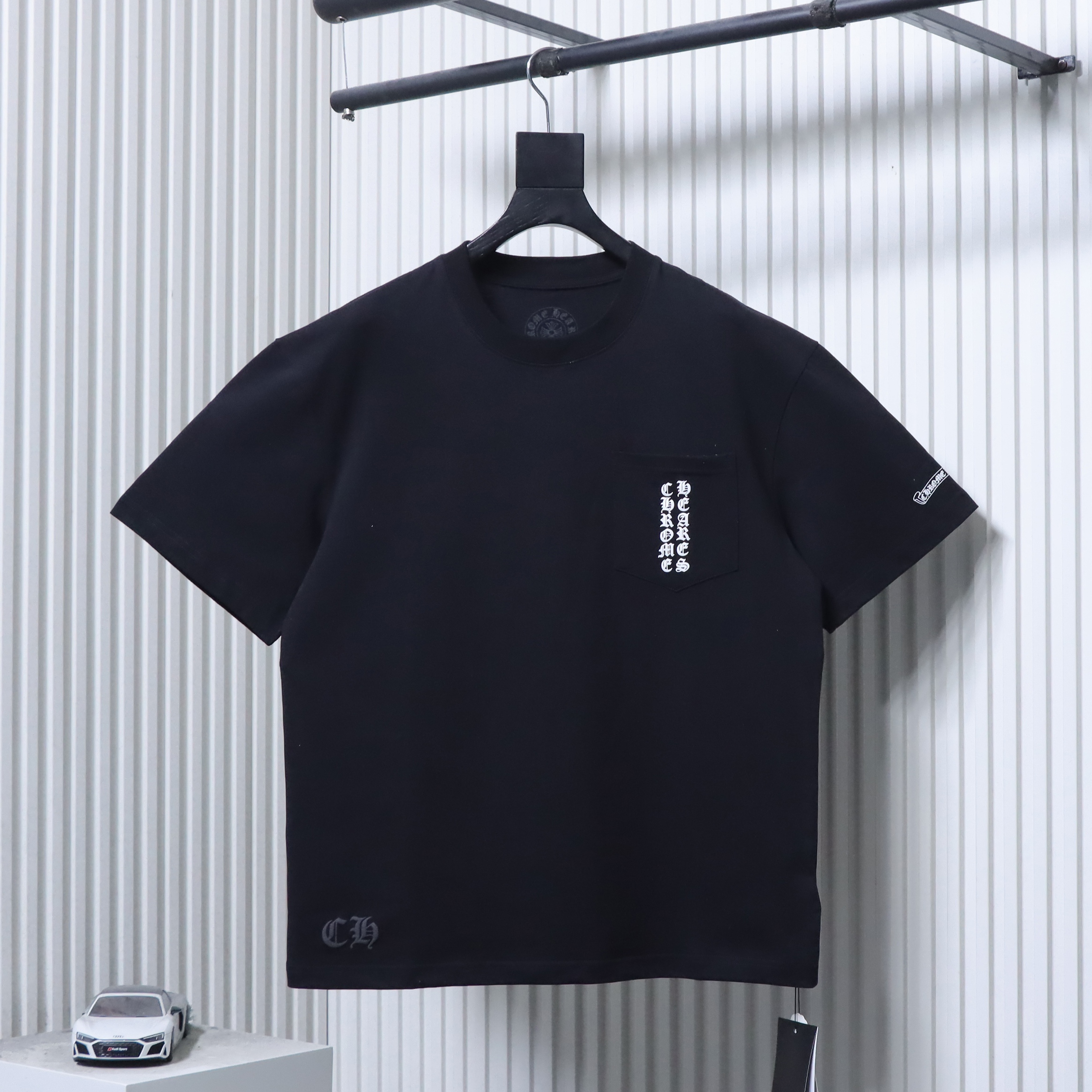 Chrome Hearts Scroll Sanskrit Print CH Short Sleeve T-Shirt Style 2