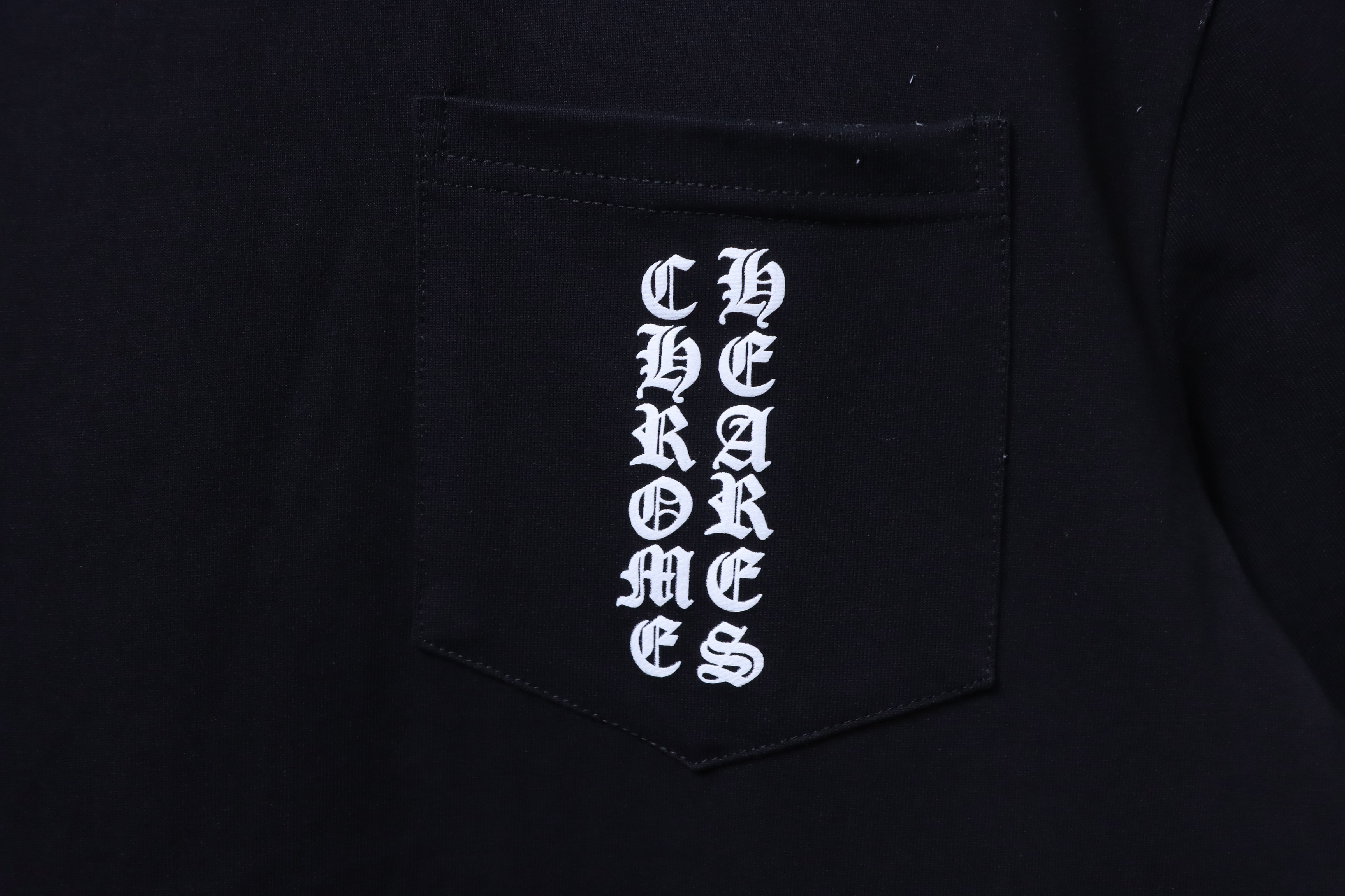 Chrome Hearts Scroll Sanskrit Print CH Short Sleeve T-Shirt Style 2