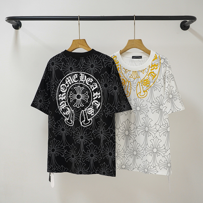 Chrome Hearts Tonal Black White 2251 Short Sleeve T-Shirt
