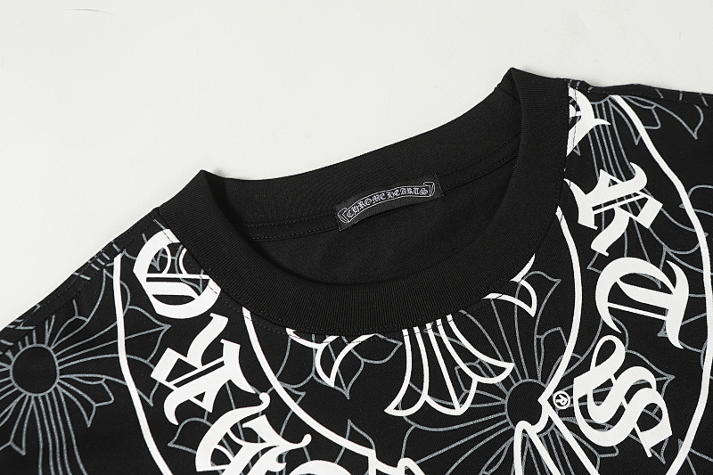 Chrome Hearts Tonal Black White 2251 Short Sleeve T-Shirt