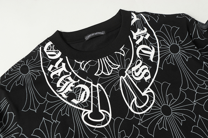 Chrome Hearts Tonal Black White 2251 Short Sleeve T-Shirt