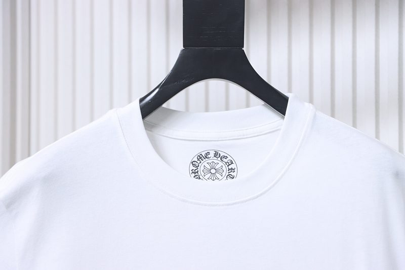 Chrome Hearts Vertical Flag Print CH Short Sleeve T-Shirt Style 1
