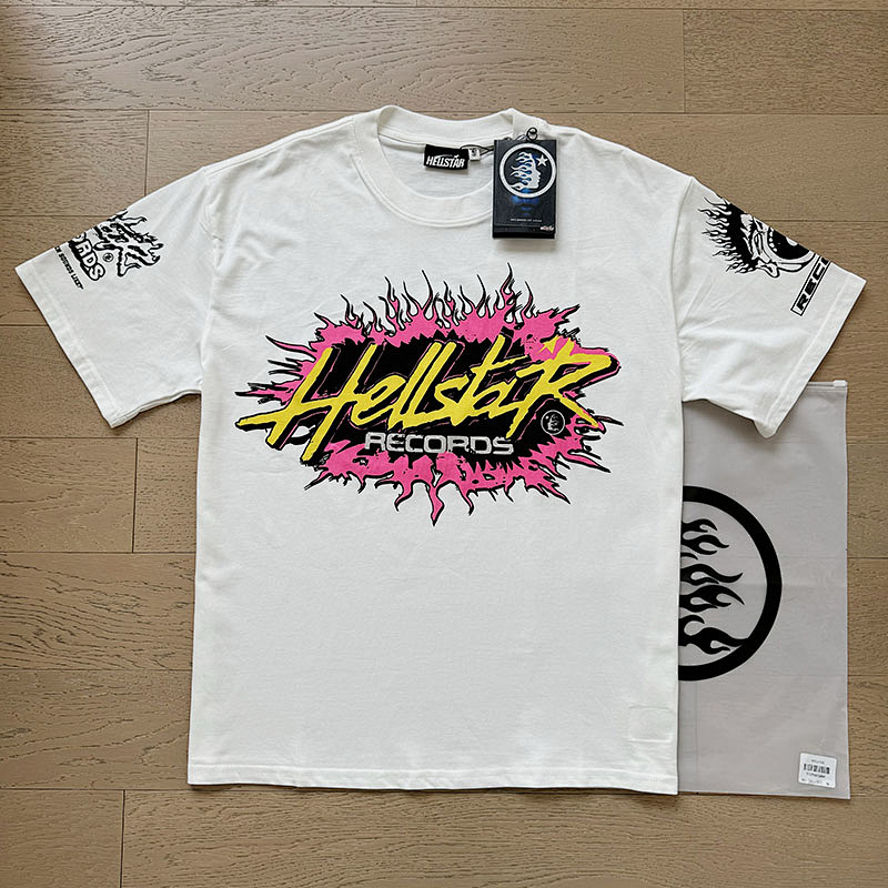 Hellstar American Streetwear High Street Cotton Loose Fit Short Sleeve T-Shirt