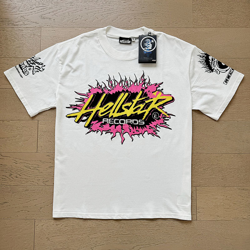 Hellstar American Streetwear High Street Cotton Loose Fit Short Sleeve T-Shirt