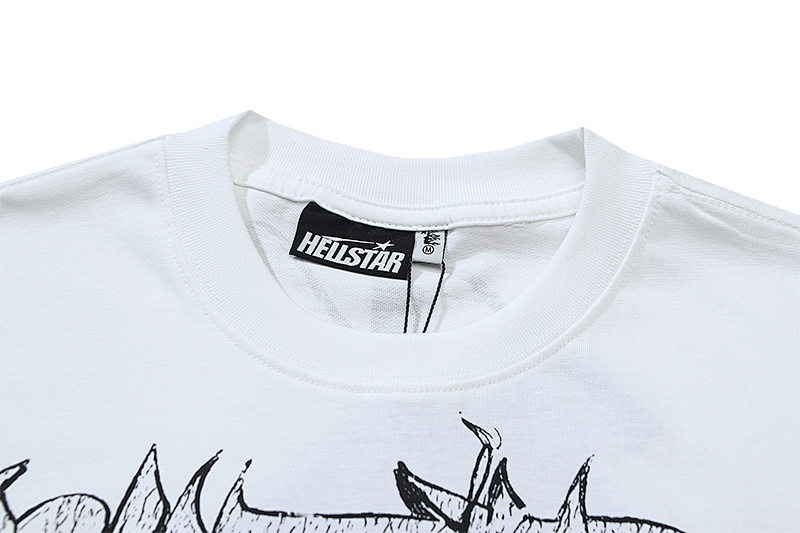 Hellstar American Streetwear High Street Cotton Loose Fit Short Sleeve T-Shirt Style 11