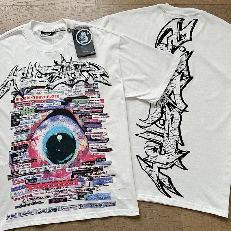 Hellstar American Streetwear High Street Cotton Loose Fit Short Sleeve T-Shirt Style 11