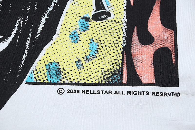 Hellstar American Streetwear High Street Cotton Loose Fit Short Sleeve T-Shirt Style 12