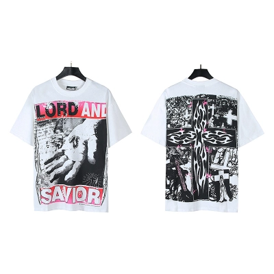 Hellstar American Streetwear High Street Cotton Loose Fit Short Sleeve T-Shirt Style 14 01