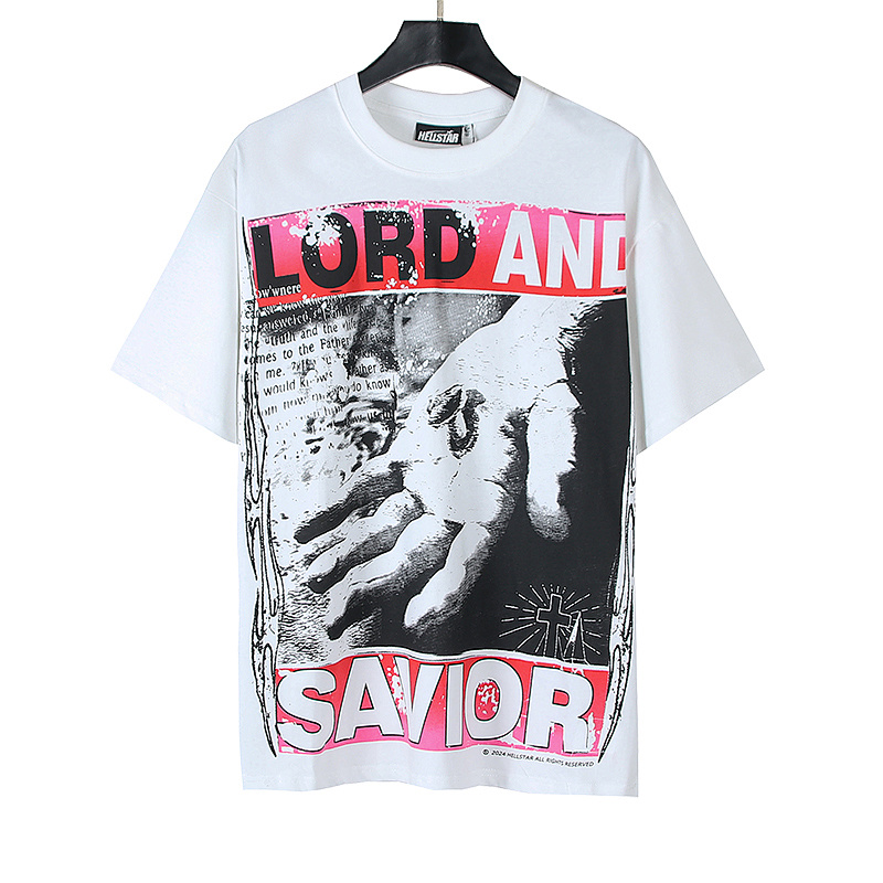 Hellstar American Streetwear High Street Cotton Loose Fit Short Sleeve T-Shirt Style 14