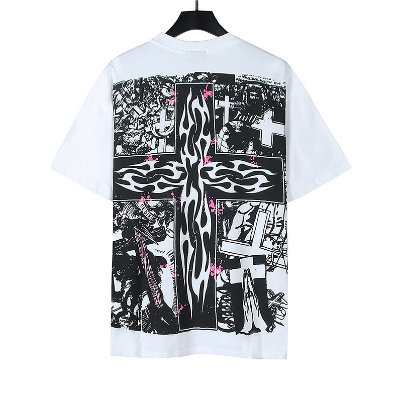 Hellstar American Streetwear High Street Cotton Loose Fit Short Sleeve T-Shirt Style 14
