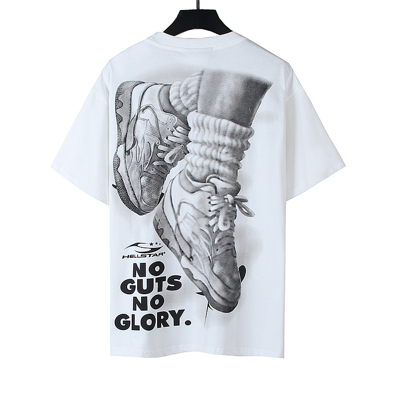 Hellstar American Streetwear High Street Cotton Loose Fit Short Sleeve T-Shirt Style 16