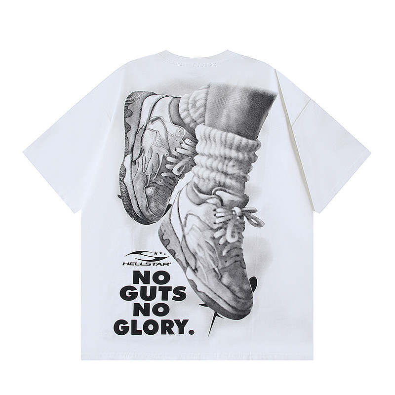 Hellstar American Streetwear High Street Cotton Loose Fit Short Sleeve T-Shirt Style 16