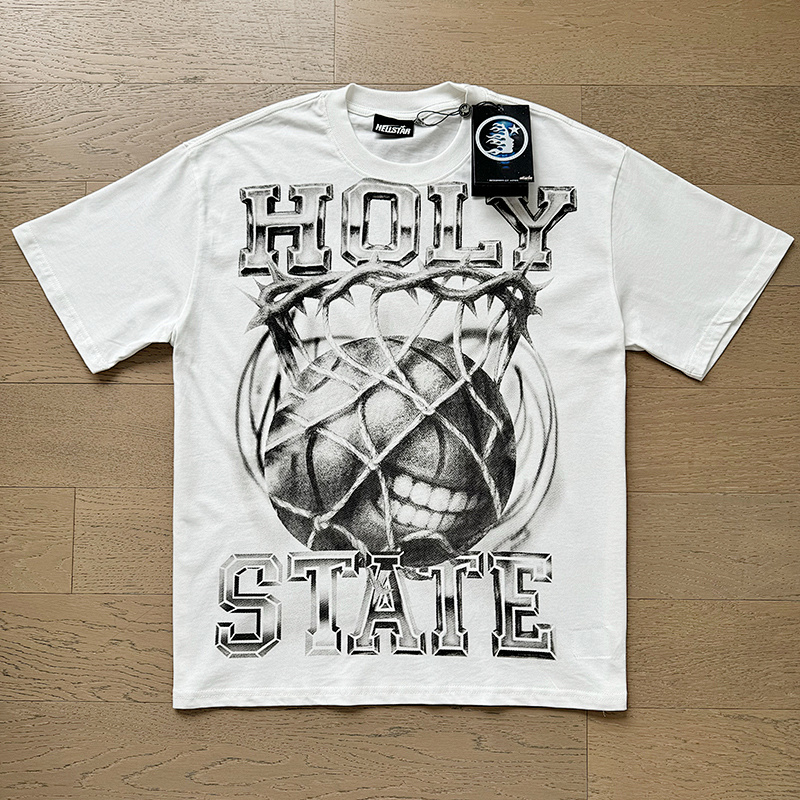 Hellstar American Streetwear High Street Cotton Loose Fit Short Sleeve T-Shirt Style 16