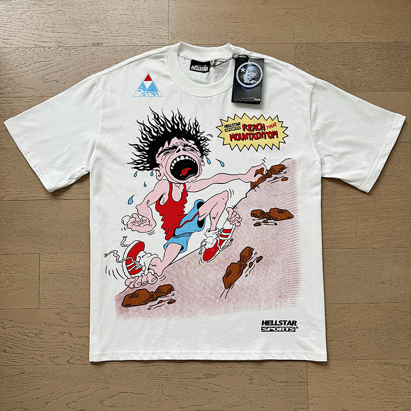 Hellstar American Streetwear High Street Cotton Loose Fit Short Sleeve T-Shirt Style 17
