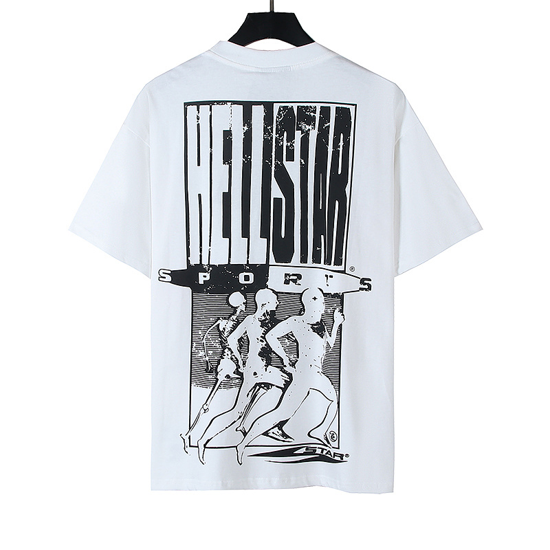 Hellstar American Streetwear High Street Cotton Loose Fit Short Sleeve T-Shirt Style 18