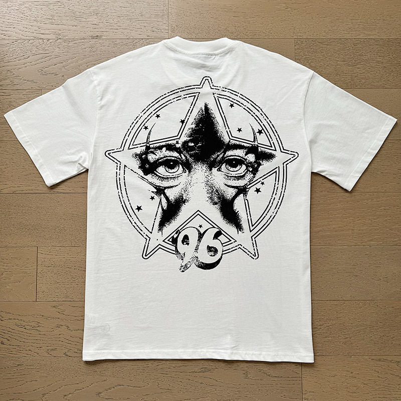 Hellstar American Streetwear High Street Cotton Loose Fit Short Sleeve T-Shirt Style 19