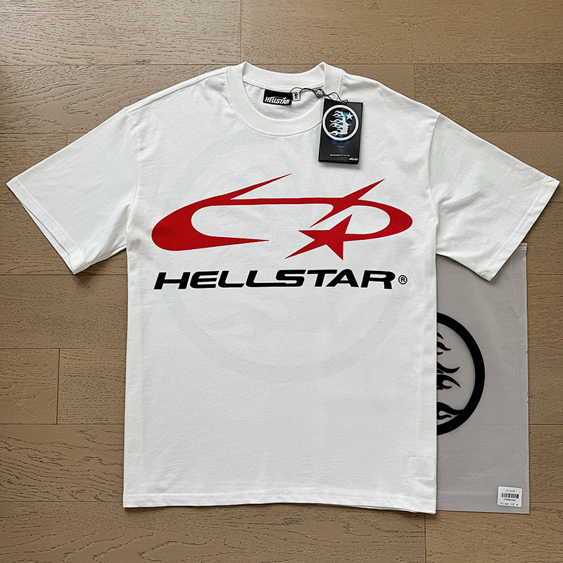 Hellstar American Streetwear High Street Cotton Loose Fit Short Sleeve T-Shirt Style 21
