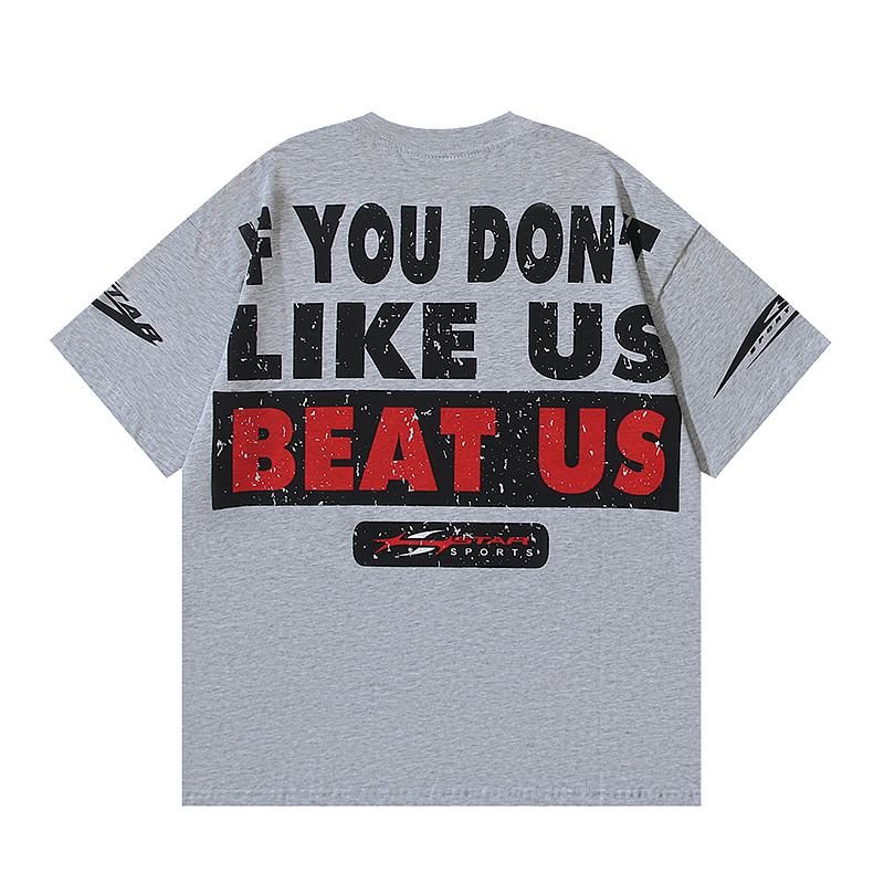 Hellstar American Streetwear High Street Cotton Loose Fit Short Sleeve T-Shirt Style 22