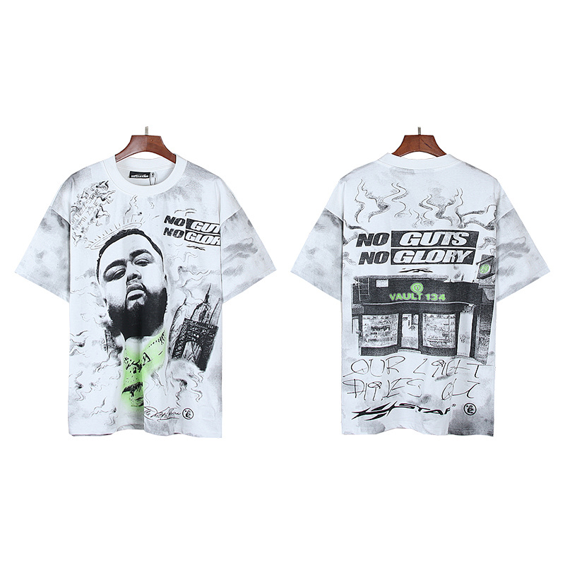 Hellstar American Streetwear High Street Cotton Loose Fit Short Sleeve T-Shirt Style 23