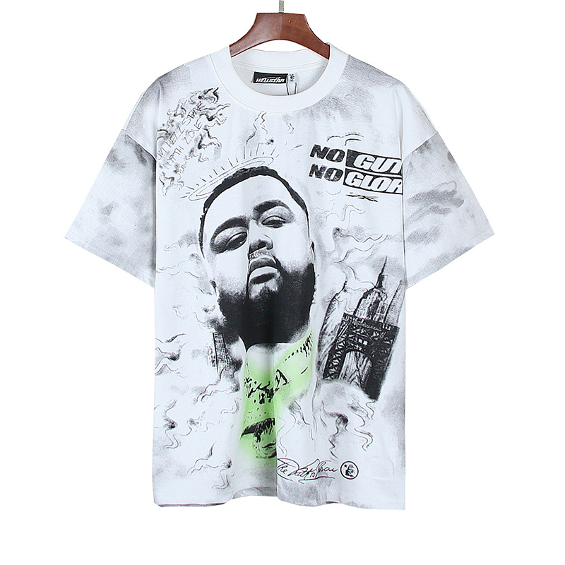 Hellstar American Streetwear High Street Cotton Loose Fit Short Sleeve T-Shirt Style 23