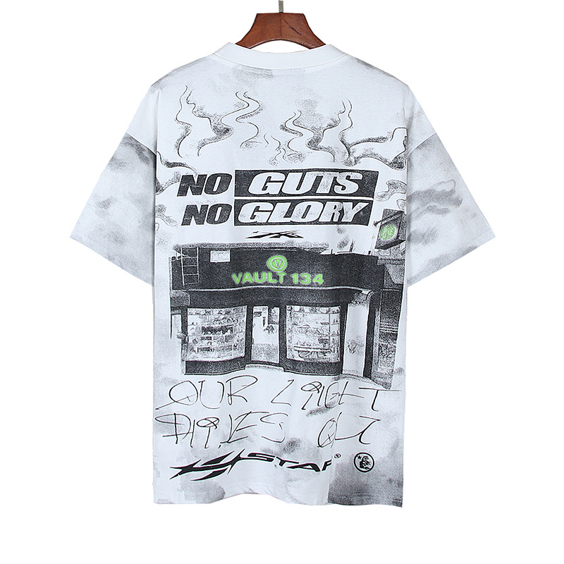 Hellstar American Streetwear High Street Cotton Loose Fit Short Sleeve T-Shirt Style 23