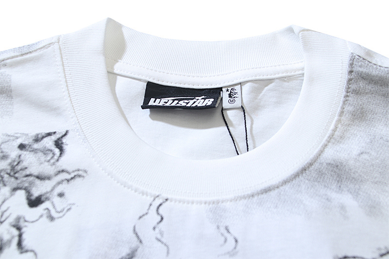 Hellstar American Streetwear High Street Cotton Loose Fit Short Sleeve T-Shirt Style 23