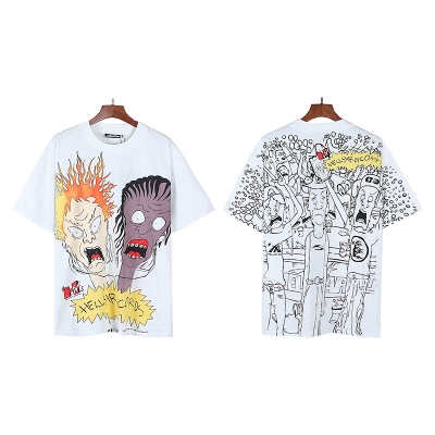 Hellstar American Streetwear High Street Cotton Loose Fit Short Sleeve T-Shirt Style 24 01
