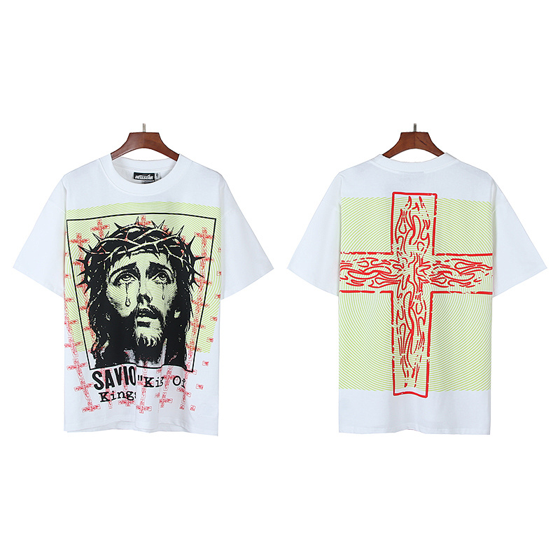 Hellstar American Streetwear High Street Cotton Loose Fit Short Sleeve T-Shirt Style 25
