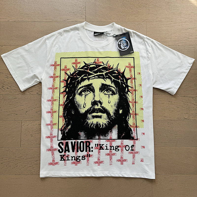 Hellstar American Streetwear High Street Cotton Loose Fit Short Sleeve T-Shirt Style 25