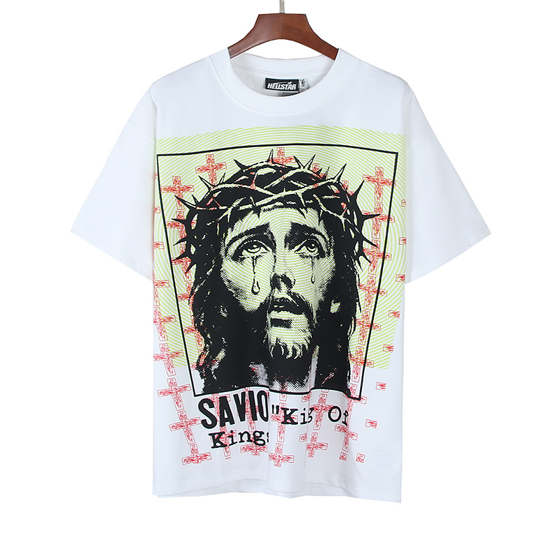 Hellstar American Streetwear High Street Cotton Loose Fit Short Sleeve T-Shirt Style 25