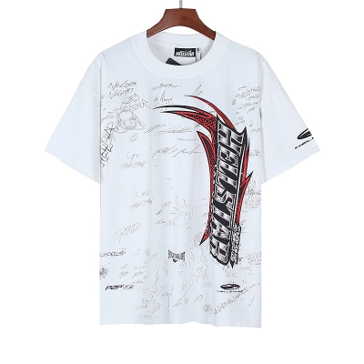 Hellstar American Streetwear High Street Cotton Loose Fit Short Sleeve T-Shirt Style 26 02