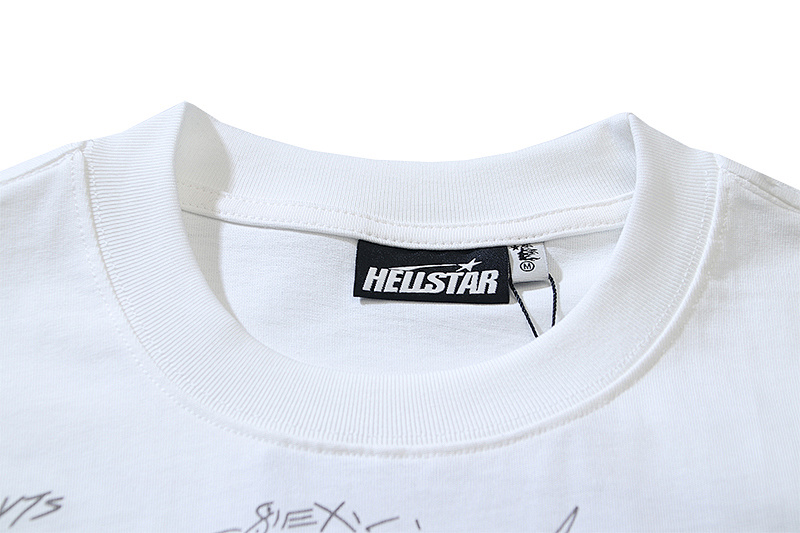Hellstar American Streetwear High Street Cotton Loose Fit Short Sleeve T-Shirt Style 26