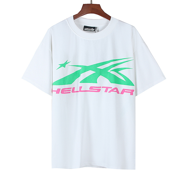 Hellstar American Streetwear High Street Cotton Loose Fit Short Sleeve T-Shirt Style 27