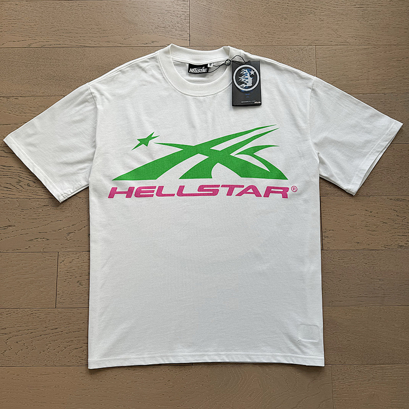Hellstar American Streetwear High Street Cotton Loose Fit Short Sleeve T-Shirt Style 27