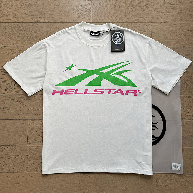 Hellstar American Streetwear High Street Cotton Loose Fit Short Sleeve T-Shirt Style 27