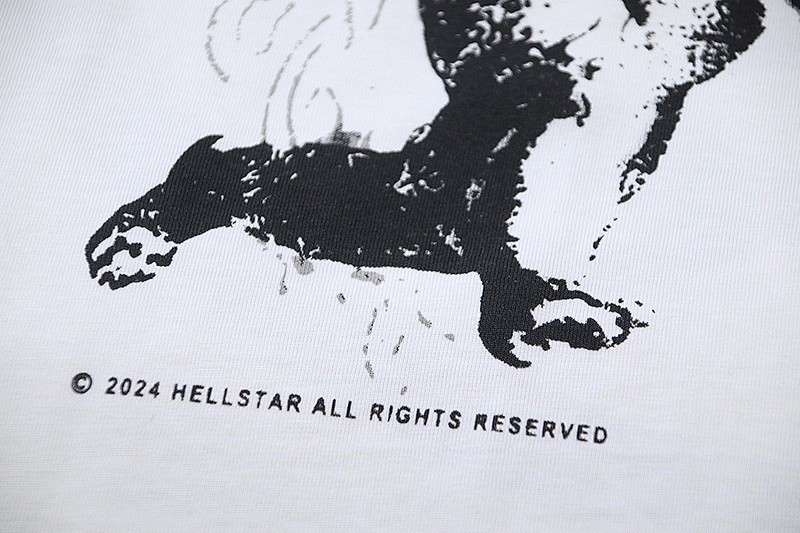 Hellstar American Streetwear High Street Cotton Loose Fit Short Sleeve T-Shirt Style 2