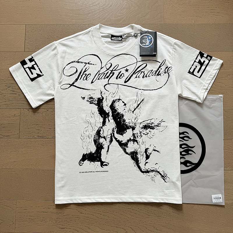 Hellstar American Streetwear High Street Cotton Loose Fit Short Sleeve T-Shirt Style 2