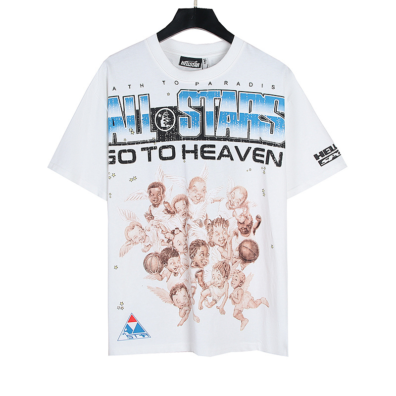 Hellstar American Streetwear High Street Cotton Loose Fit Short Sleeve T-Shirt Style 4