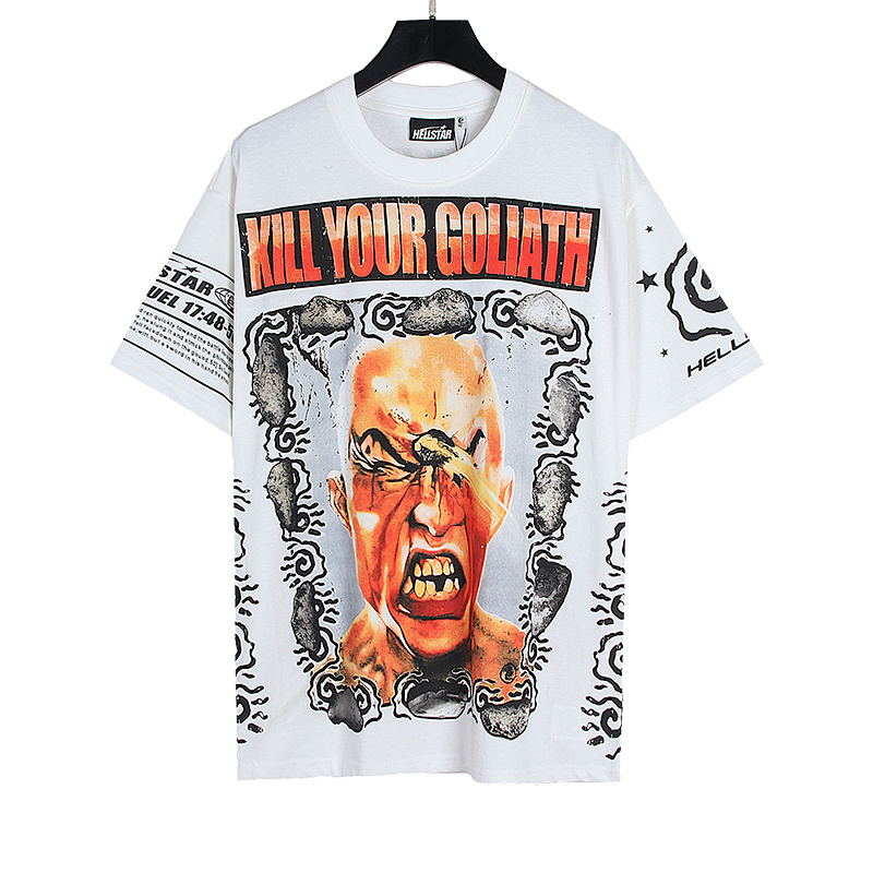 Hellstar American Streetwear High Street Cotton Loose Fit Short Sleeve T-Shirt Style 5