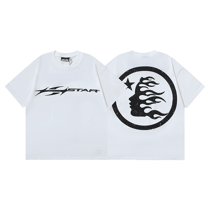 Hellstar American Streetwear High Street Cotton Loose Fit Short Sleeve T-Shirt Style 6