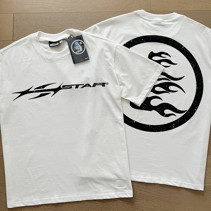 Hellstar American Streetwear High Street Cotton Loose Fit Short Sleeve T-Shirt Style 6