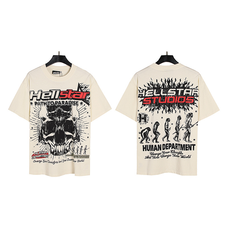 Hellstar American Streetwear High Street Cotton Loose Fit Short Sleeve T-Shirt Style 7