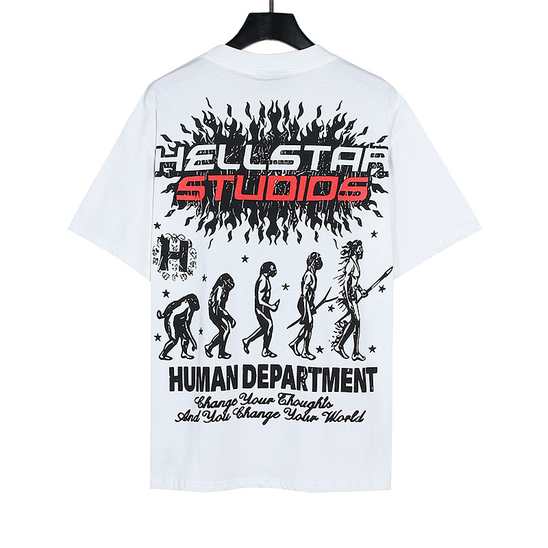 Hellstar American Streetwear High Street Cotton Loose Fit Short Sleeve T-Shirt Style 7