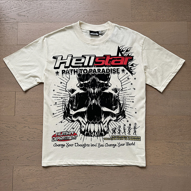 Hellstar American Streetwear High Street Cotton Loose Fit Short Sleeve T-Shirt Style 7