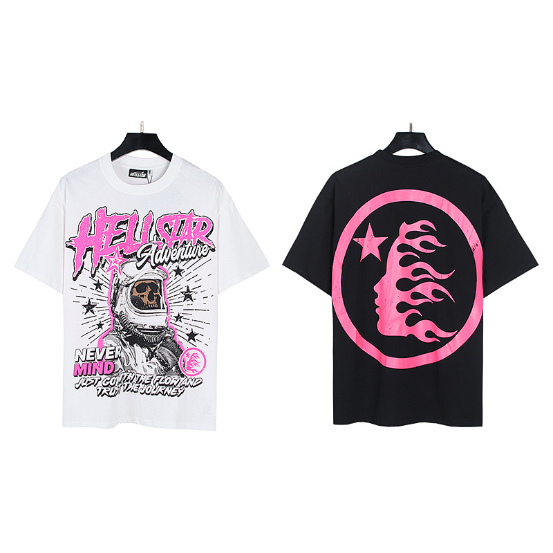 Hellstar American Streetwear High Street Cotton Loose Fit Short Sleeve T-Shirt Style 9