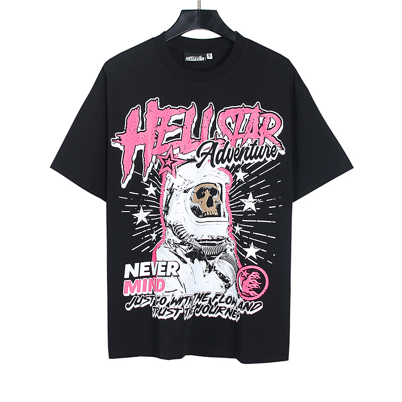 Hellstar American Streetwear High Street Cotton Loose Fit Short Sleeve T-Shirt Style 9
